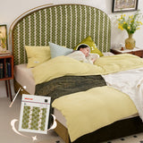 Removable Covers Beech Wood Bed Frame - Retro Customizable & Eco-Friendly Bed