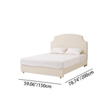 Sustainable Microfiber Leather Curved Canopy Bed Frame - French Design Detachable Fabric Cover Customizable And Elegant For Your Bedroom