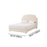 Sustainable Microfiber Leather Curved Canopy Bed Frame - French Design Detachable Fabric Cover Customizable And Elegant For Your Bedroom