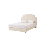 Sustainable Microfiber Leather Curved Canopy Bed Frame - French Design Detachable Fabric Cover Customizable And Elegant For Your Bedroom