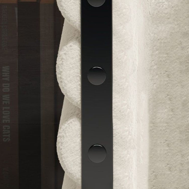 Contemporary Velvet Vanity Stool with Arch Design, Solid Wood, Backless and Armless — Perfect Bedroom Accent
