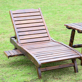 Traditional Rustic Cedar Rectangular Outdoor Recliner with Adjustable Backrest