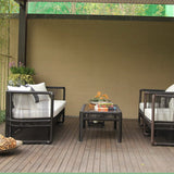 Traditional Chinese Curved PE Rattan Outdoor Sofa with Aluminum Alloy Frame, Fabric Upholstery, Backrest and Armrests
