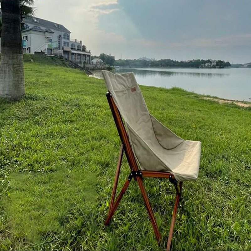 Modern Minimalist Rectangular Oxford Aluminum Folding Chair – Armless, Outdoor Use (Backrest Optional)