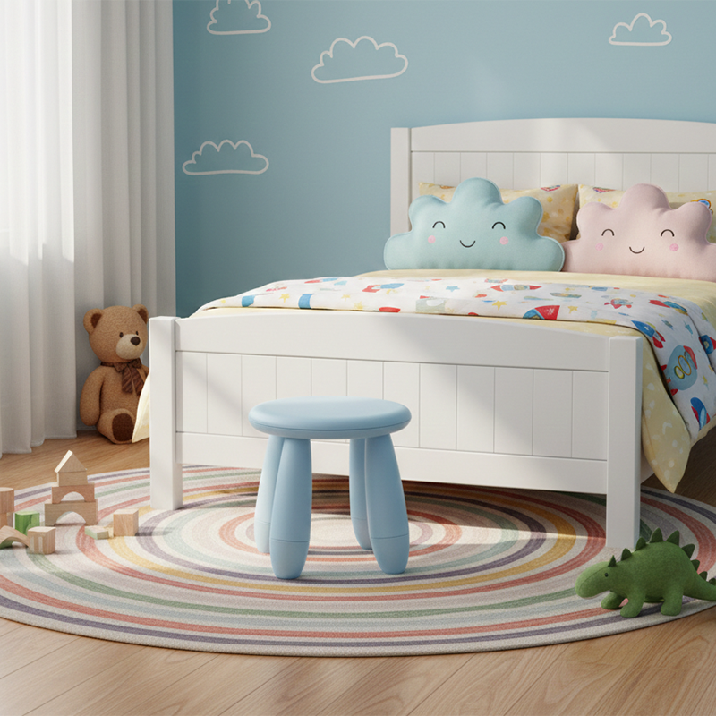 Modern Minimalist Cylindrical Kids' PP Low Stool - Backless, Armless for Living Room