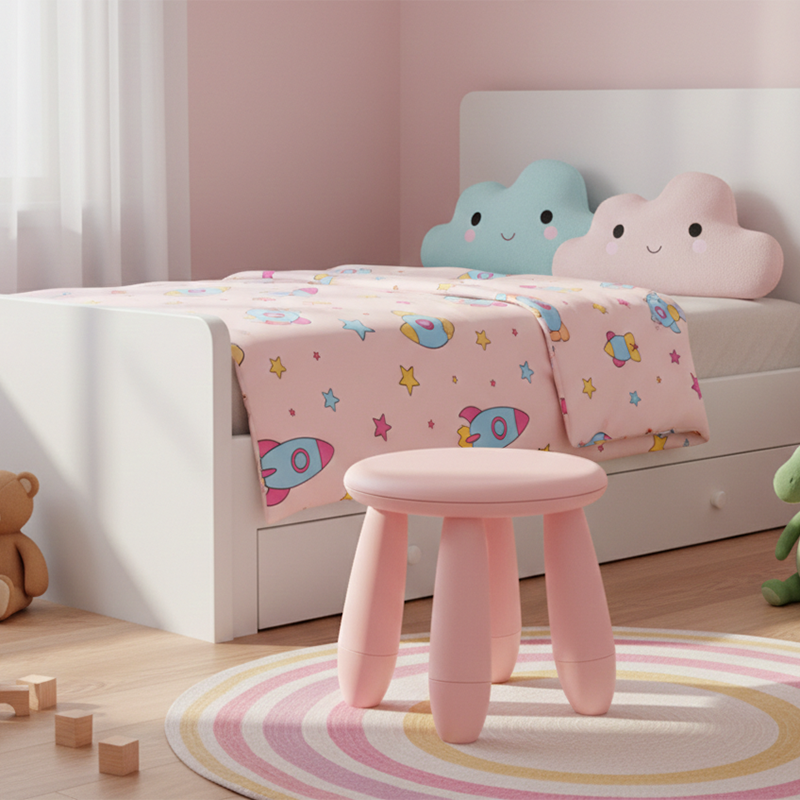 Modern Minimalist Cylindrical Kids' PP Low Stool - Backless, Armless for Living Room