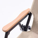 Modern Minimalist Folding Camping Chair – Rectangular Diamond-Pattern Oxford Fabric, Carbon Steel Frame, Beech Wood Backrest & Armrests, Ideal for Garden