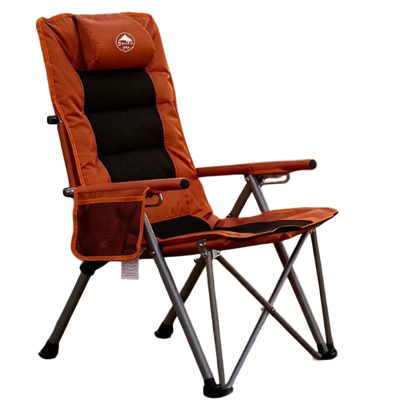 Modern Minimalist Rectangular Foldable Camping Chair with Steel Frame and Oxford Fabric, Backrest & Armrests – Ideal for Garden