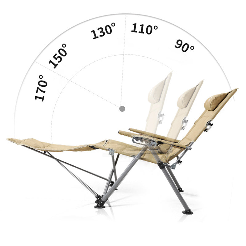 Modern Minimalist Rectangular Foldable Camping Chair with Steel Frame and Oxford Fabric, Backrest & Armrests – Ideal for Garden