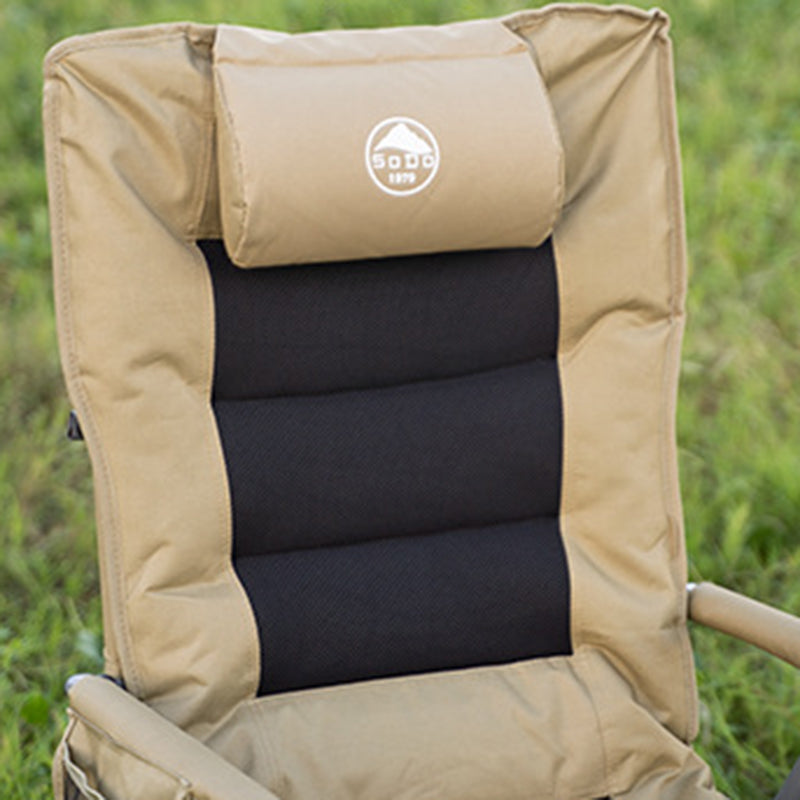 Modern Minimalist Rectangular Foldable Camping Chair with Steel Frame and Oxford Fabric, Backrest & Armrests – Ideal for Garden