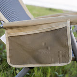 Modern Minimalist Rectangular Foldable Camping Chair with Steel Frame and Oxford Fabric, Backrest & Armrests – Ideal for Garden