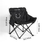 Modern Minimalist Foldable Camping Chair — Rectangular Carbon Steel Frame, Oxford Fabric Seat, Backrest and Armless Design for Garden