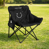 Modern Minimalist Foldable Camping Chair — Rectangular Carbon Steel Frame, Oxford Fabric Seat, Backrest and Armless Design for Garden
