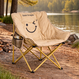 Modern Minimalist Foldable Camping Chair — Rectangular Carbon Steel Frame, Oxford Fabric Seat, Backrest and Armless Design for Garden