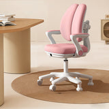 Contemporary Kids Desk Chair with Curved Rabbit-Ear Backrest, PP Mesh Fabric, Height-Adjustable, Armrests – Suitable for Home or Office