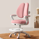 Contemporary Kids Desk Chair with Curved Rabbit-Ear Backrest, PP Mesh Fabric, Height-Adjustable, Armrests – Suitable for Home or Office