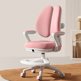 Contemporary Kids Desk Chair with Curved Rabbit-Ear Backrest, PP Mesh Fabric, Height-Adjustable, Armrests – Suitable for Home or Office