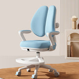 Contemporary Kids Desk Chair with Curved Rabbit-Ear Backrest, PP Mesh Fabric, Height-Adjustable, Armrests – Suitable for Home or Office