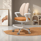 Contemporary Kids Desk Chair with Curved Rabbit-Ear Backrest, PP Mesh Fabric, Height-Adjustable, Armrests – Suitable for Home or Office