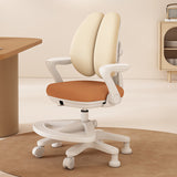 Contemporary Kids Desk Chair with Curved Rabbit-Ear Backrest, PP Mesh Fabric, Height-Adjustable, Armrests – Suitable for Home or Office