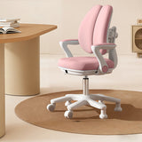 Contemporary Kids Desk Chair with Curved Rabbit-Ear Backrest, PP Mesh Fabric, Height-Adjustable, Armrests – Suitable for Home or Office