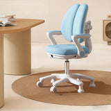Contemporary Kids Desk Chair with Curved Rabbit-Ear Backrest, PP Mesh Fabric, Height-Adjustable, Armrests – Suitable for Home or Office