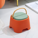 Modern Cylindrical PP Kids' Low Stool - Portable, Backless & Armless, Ideal for Living Room