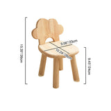Contemporary Cloud-Shaped Cylindrical Kids Stool - Rubberwood and Multi-Layer Plywood, Low-Profile, Armless, For Living Room