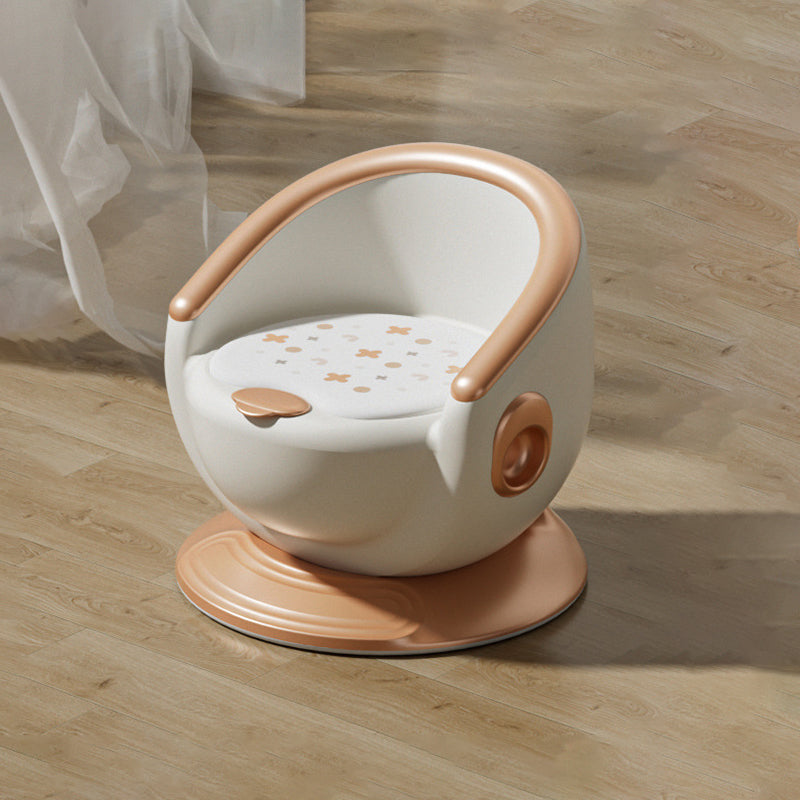 Contemporary Creative Spherical Curved Kids Dining Chair, Armless with Backrest, PP/PVC Material – For Dining Room & Kitchen