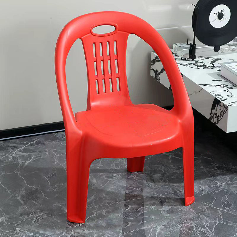 Sleek Modern Minimalist Curved Kids' PP Stackable Low Stool, Armless for Living Room