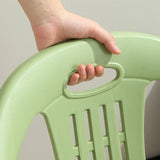 Sleek Modern Minimalist Curved Kids' PP Stackable Low Stool, Armless for Living Room