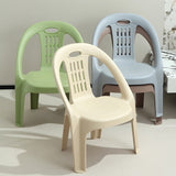 Sleek Modern Minimalist Curved Kids' PP Stackable Low Stool, Armless for Living Room