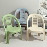 Sleek Modern Minimalist Curved Kids' PP Stackable Low Stool, Armless for Living Room