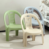 Sleek Modern Minimalist Curved Kids' PP Stackable Low Stool, Armless for Living Room