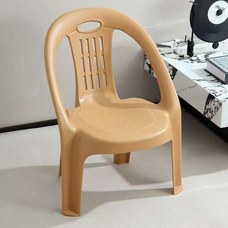 Sleek Modern Minimalist Curved Kids' PP Stackable Low Stool, Armless for Living Room