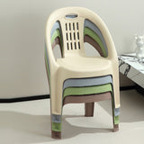 Sleek Modern Minimalist Curved Kids' PP Stackable Low Stool, Armless for Living Room