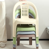 Sleek Modern Minimalist Curved Kids' PP Stackable Low Stool, Armless for Living Room