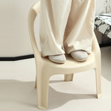 Sleek Modern Minimalist Curved Kids' PP Stackable Low Stool, Armless for Living Room