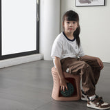 Contemporary Wave-Shell Design PE Kids Dining Chair, Armless, for Dining Room & Kitchen