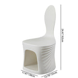 Contemporary Wave-Shell Design PE Kids Dining Chair, Armless, for Dining Room & Kitchen