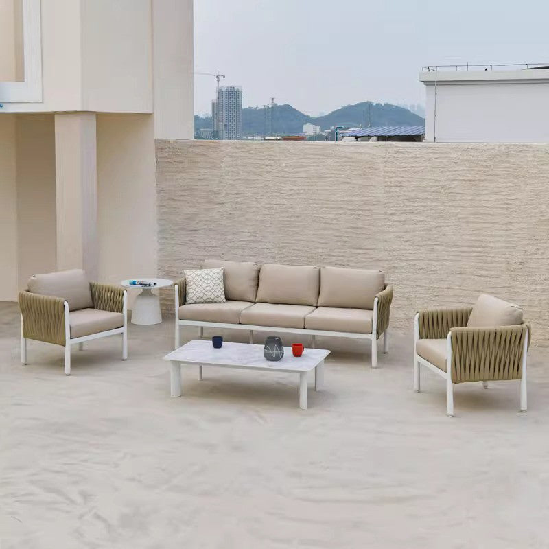 Stylish Modern Outdoor Rope Sofa – 1/2/3-Seater for Balcony & Patio