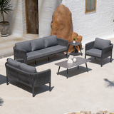 Stylish Modern Outdoor Rope Sofa – 1/2/3-Seater for Balcony & Patio