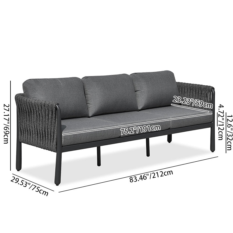 Stylish Modern Outdoor Rope Sofa – 1/2/3-Seater for Balcony & Patio