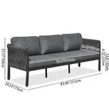 Stylish Modern Outdoor Rope Sofa – 1/2/3-Seater for Balcony & Patio