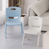 Contemporary Scandinavian Square PP Stackable Backrest Stool for Kids – Low Living Room Chair