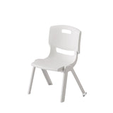 Contemporary Scandinavian Square PP Stackable Backrest Stool for Kids – Low Living Room Chair