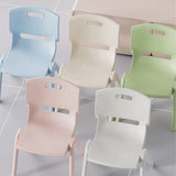 Contemporary Scandinavian Square PP Stackable Backrest Stool for Kids – Low Living Room Chair