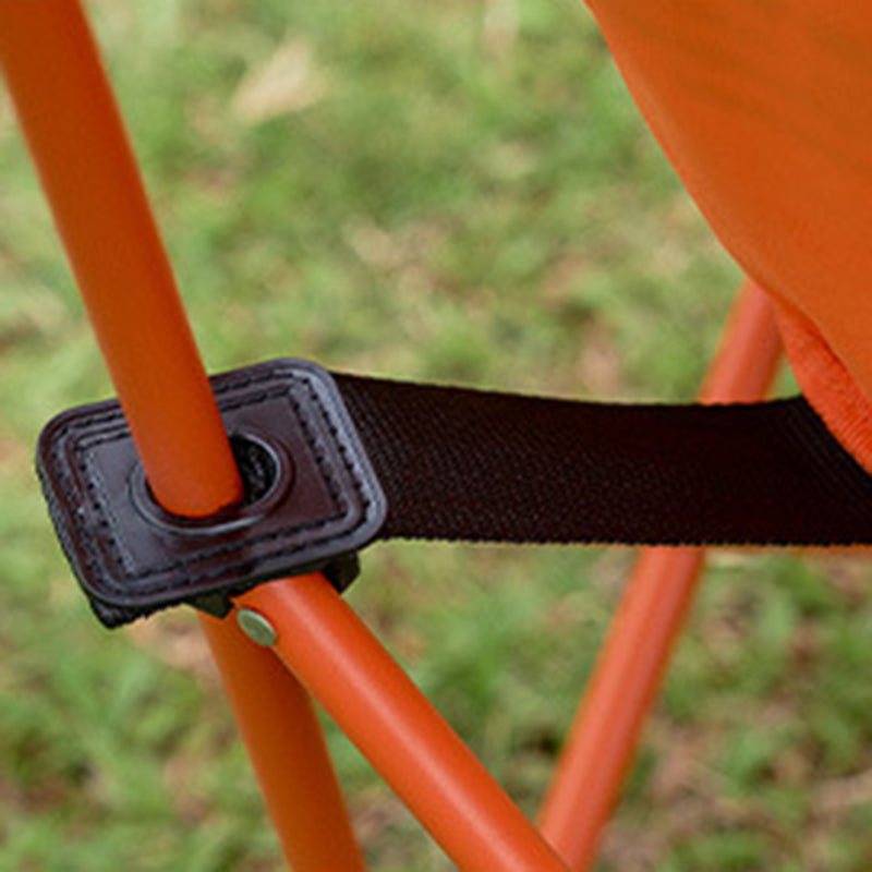 Modern Minimalist Folding Camping Chair with Rectangular Carbon-Steel Frame and Oxford Fabric Backrest for Outdoor Use