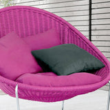 Modern Minimalist Curved Aluminum Alloy Rope Recliner with Durable Polypropylene Rope, Sturdy Backrest and Armrests for Garden