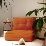 Modern Scandinavian Corduroy & Cotton Foldable Sofa with Backrest – Stylish Lounge Couch for Living Room & Bedroom